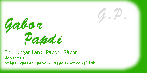 gabor papdi business card